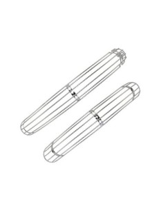 20 Flared Twisted Adjustable Fender W/O Braces Set Chrome.